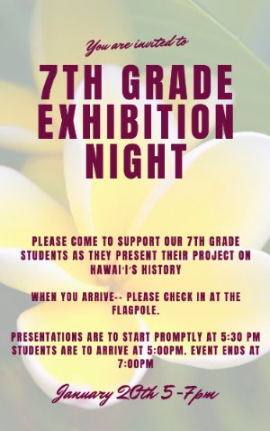 7th Grade Exhibition Night